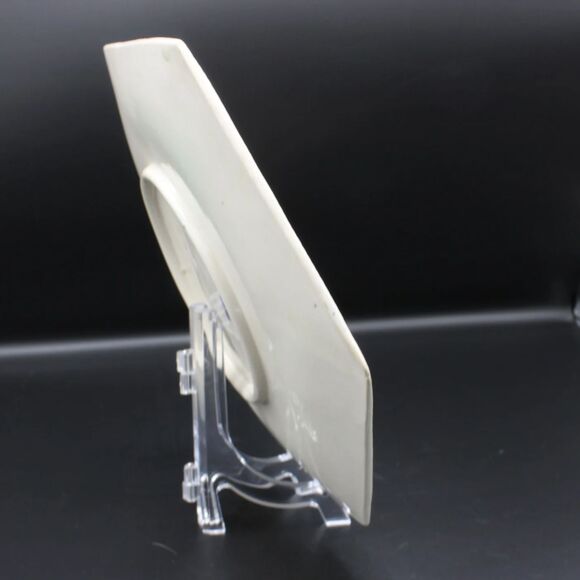 Antique Majolica Pink Cockatoo Plate William Brownfield Bird Raised Hexagon - Picture 5 of 6